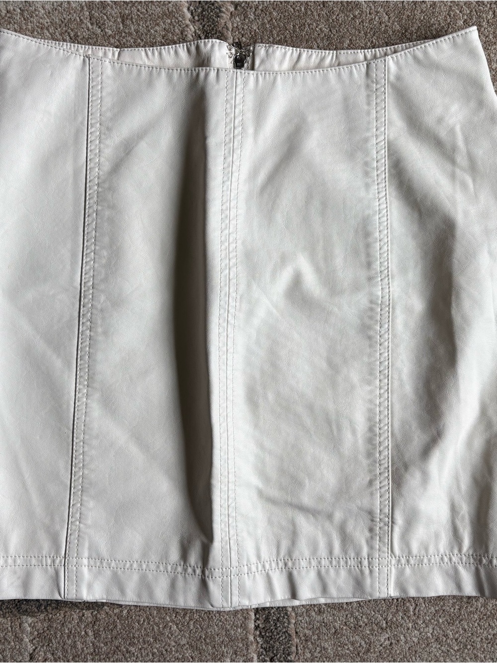 Free People Modern Femme white faux leather mini skirt